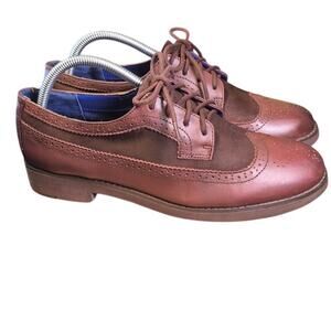 Lauren Ralph Lauren Wingtip Oxford Leather and Suede Women Size 9.5